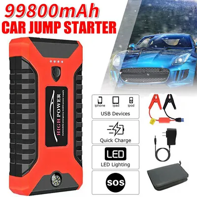 99800mAh Car Jump Starter Booster Jumper Box Portable Power Bank Battery Charger • $31.99