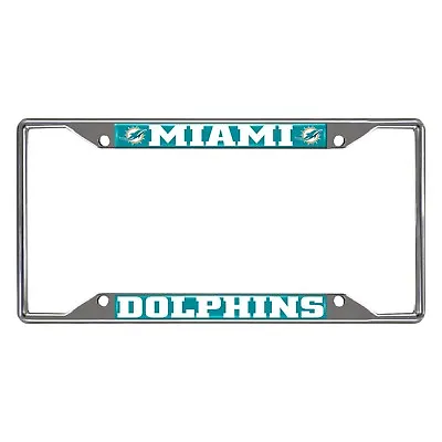 Fanmats NFL Miami Dolphins Chrome  Metal License Plate Frame  • $14.29