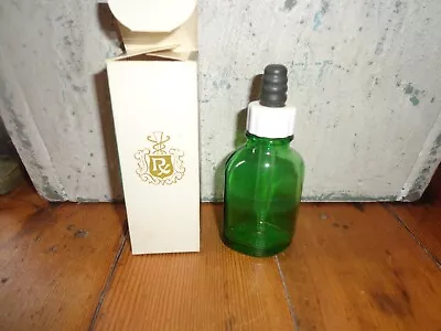Vintage RX Green Medicine Bottle W Glass Dropper In Org. Box 1 Oz. • $14.95