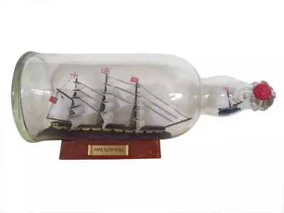 Master And Commander HMS Surprise Model Ship In A Glass Bottle 11  • $67.38