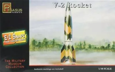 Pegasus E-Z Snapz V-2 Rocket - Snap Tite Plastic Model Spacecraft Kit - 1/48 • $14.37