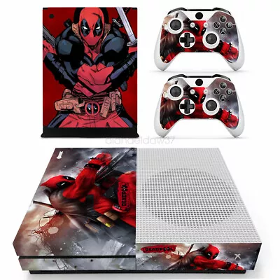 HOT FOR Xbox One S Console Decal Sticker Controllers Vinyl Skin -DEADPOOL AU • $20.85