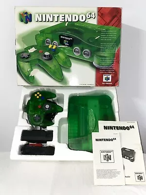 Like New Boxed Nintendo 64 N64 Funtastic Jungle Green PAL Console • $1100