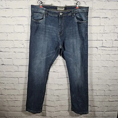 DESERT DUNES Straight Leg Jeans Blue Stretch Denim Cotton Blend Mens 44X32 • $10.83