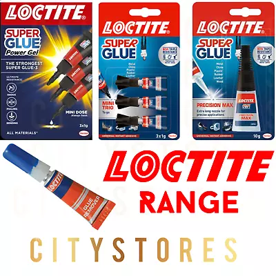 Loctite Super Glue Bond Instant Mini Trio Precision All Materials 1g 10g 5g 1A • £2.98