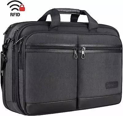 18' Laptop Bag Briefcase 17.3 Inch Expandable Water-Repellent Business Travel Ne • $118.79