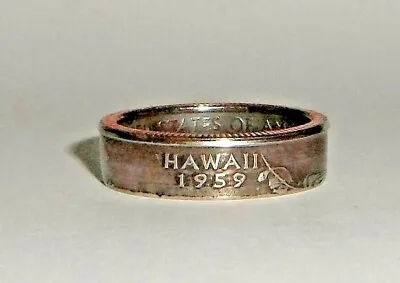  Sealed  HAWAII  US STATE QUARTER Handcrafted Coin Ring Or Pendant Size 4-14 • $14.99