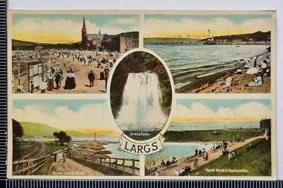 Vintage Postcard Largs Greta Falls Yacht Pond Esplanade Pier Bowen Craig Walk • $16.85