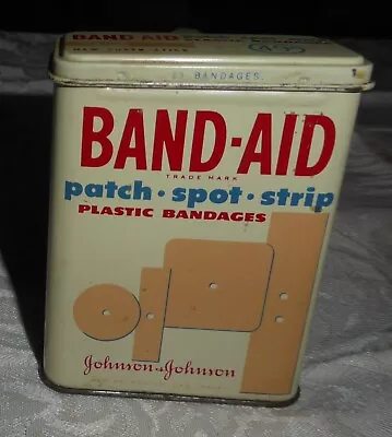 Vintage Metal Band Aid Spot Strip Plastic Bandage Tin • $8.99