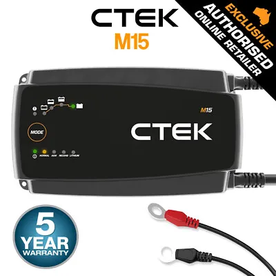 CTEK M15 Automatic Marine Boat Battery Charger Maintainer 12V Lead Acid Lithium • $376