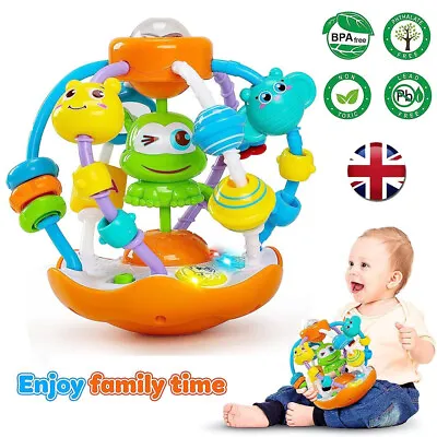 Baby Toys For 0-6 Months Baby Rattle Toys Activity Music Ball Early Learning Toy • £10.90