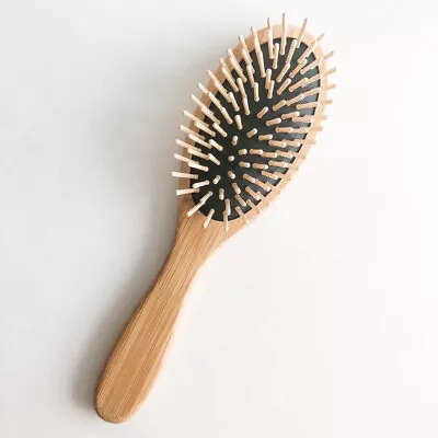 Natural Bamboo Wooden Hair Brush Comb Massage Scalp Airbag Hair Comb UK Seller • £4.25