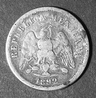 Mexico 1892 DoD 10 Centavos - Silver (2.6 G 18 Mm) KM#403.3 • $0.99