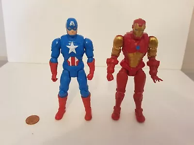Iron Man & Captain America Marvel Figure Set Chunky 6 Inches 2021 Combine • £5.99