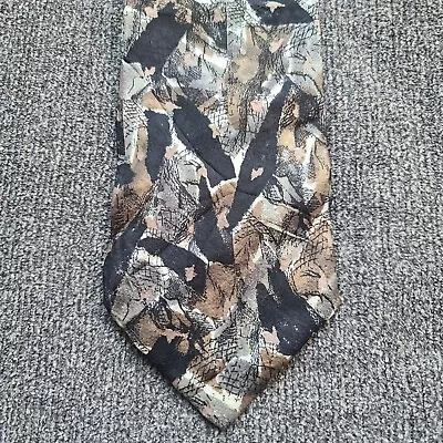 Contissima Men's Necktie Green Camouflage Pure Silk Short Wide Italian Tie • $7.79