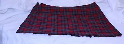 Red Plaid Mini Skirt By Scamp Size L Steampunk Punk Rock Scottish Kilt Look • $17