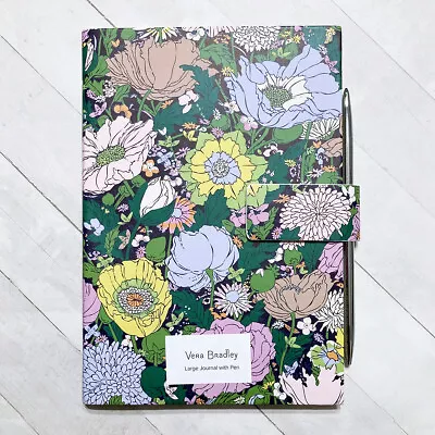 Vera Bradley Large Journal W Pen 6x8.5 Lined Notebook Undated Planner Floral • $29.95