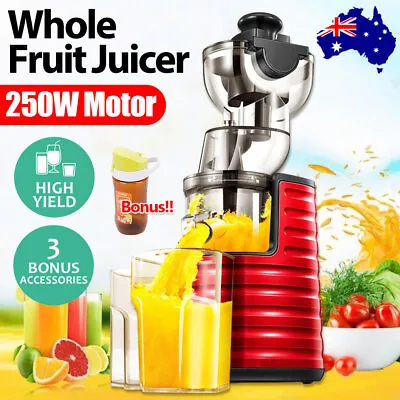 Fruit Juicer Extractor Vegetable Processor Cold Press Slow Juicer Wide Mouth AU • $105.99