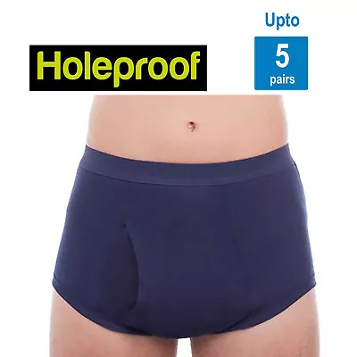 Holeproof Bell's Double Seat Mens Cotton Brief Undies Underwear Navy M1789 Bulk • $57.95