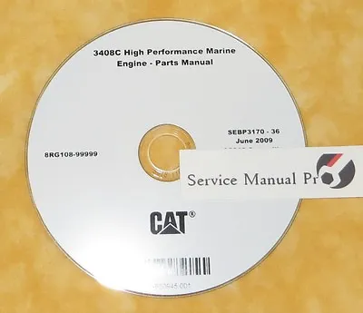 SEBP3170 Caterpillar 3408C High Performance Marine Engine Parts Manual Book CD • $89.99
