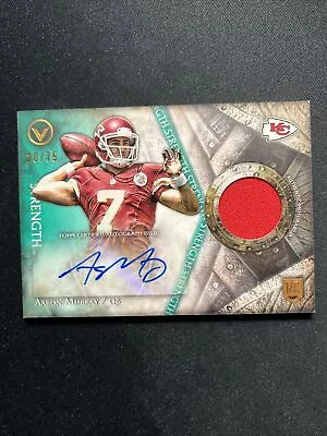 2014 Topps Valiant Football RC Rookie Patch Auto SOH-AM Aaron Murray /75 • $0.99