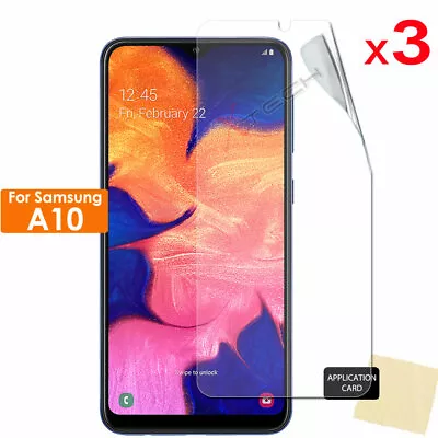 3 Pack Of CLEAR Screen Protector Cover Guards For Samsung Galaxy A10 • £1.99