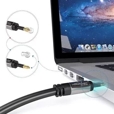 Mini-TOSLINK Optical Audio Cable With Signal Protection â€“ 1.5m Mini-TOSLINK To • £6.99