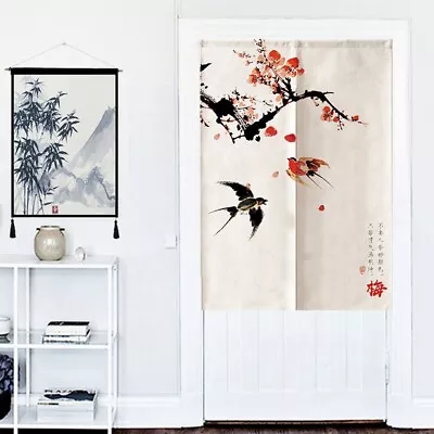 Chinese Door Curtain Room Divider Half Valance Noren Doorway Hanging Flag Home • $34.97