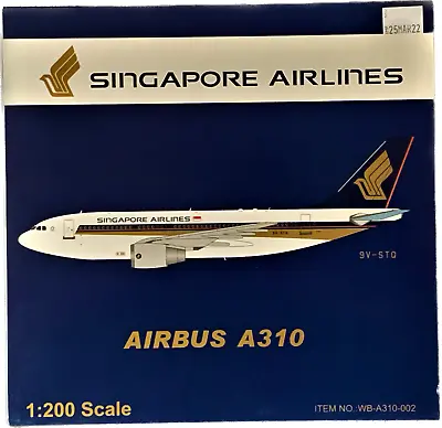 $235 • Buy 1:200 Airbus A310-300 Singapore Airlines (9v-stq) Inlight200 Jc Wings Gemini