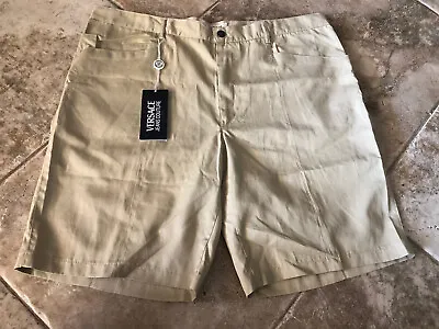 Versace Jeans Couture Men's Size 44 Beige Tan Color Shorts Cotton Ittierre SPA T • $105.59