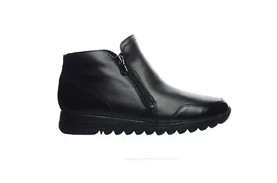 Munro Womens Danika Black Leather Combo Ankle Boots Size 9 (Narrow) (2439644) • $38.99
