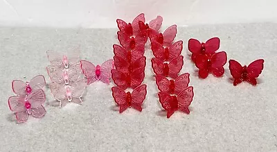 Lot Of 20 Butterfly Lights Bulbs For Ceramic Christmas Tree Red Pink Colors • $7.99