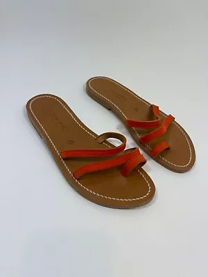 K JACQUES Chiron Suede Sandal In Naramja Size 40 • $95