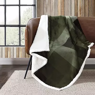 Eddie Bauer - Throw Blanket Reversible Sherpa Fleece Bedding Home Decor For Al • $33.09