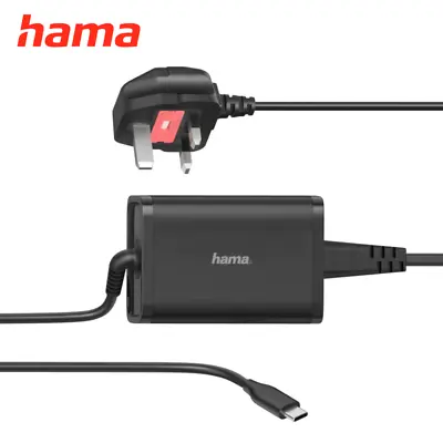 Hama Universal 65W PD USB-C Mains Charger/5V-20V Power Supply/Samsung/Sony/Dell • £34.98