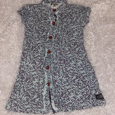 Matilda Jane You And Me Girls Size 8 Junebug Blue Ruffle Lap Dress Buttons • $19.99