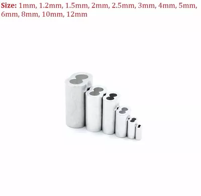 £3.76 • Buy Aluminium Wire Rope Ferrules Clamp Sleeves Crimping For Wire Rope Various Size