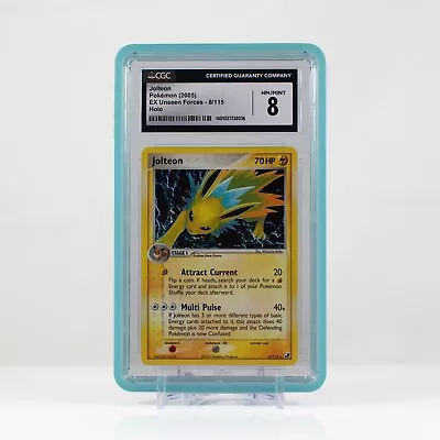 Pokémon Jolteon Holo #8 EX Unseen Forces 2005 - CGC 8 - PSA BGS • $35