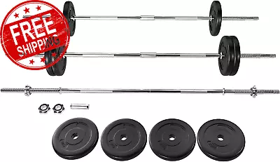 Barbell Weight Plates Plate 10KG Set Home Gym Equipment Standard 5KG X 2Pcs • $37.40