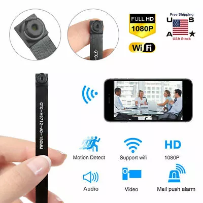 1080P Spy Nanny Cam HD Wireless WiFi Hidden Mini Micro Pinhole DIY Camera DVR 4K • $46.98