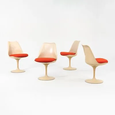1960s Set Of Four Knoll Armless Saarinen Tulip Swivel Side / Dining Chairs 151C • £3217.12