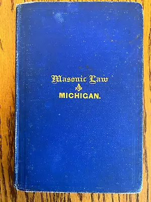 Vintage Masonic Law Mason Law Michigan Blue Book Free Mason Book • $6.95