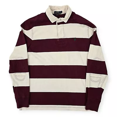 Polo Ralph Lauren Y2K Striped Rugby Shirt Men's Large  • £40