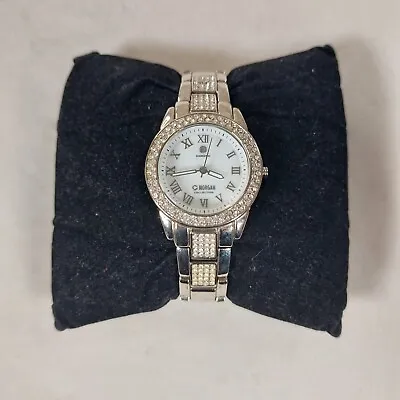 Morgan Diamond Collection Ladies Watch Multi Gemmed Silver Tone Working Quartz • $18.60