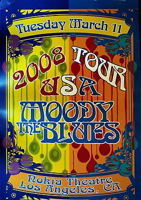 The Moody Blues March 11 2008 Tour Poster Nokia Theatre Los Angeles Ca • $40.24