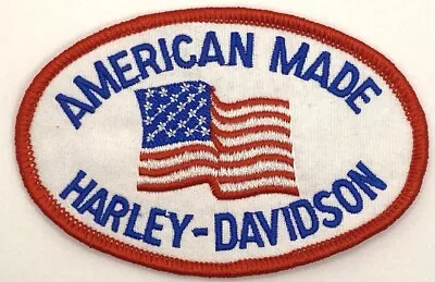 Harley Davidson American Made Flag Motorcycle Patch Vintage Style Retro Hat Cap • $5.60