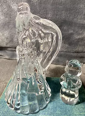 Mikasa Crystal Venetian Angel Candle Stick Holder & Art Glass Praying Angel • $12.99