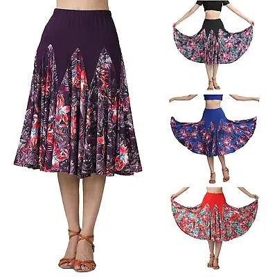 Latin Cha Cha Skirt Flamenco Ballroom Dance Dress Modern Tango Waltz Skirt • £18.41