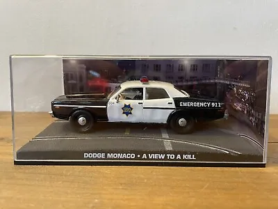 DODGE MONACO POLICE CAR #55 007 James Bond Car Collection Model View To A Kill • £11.50