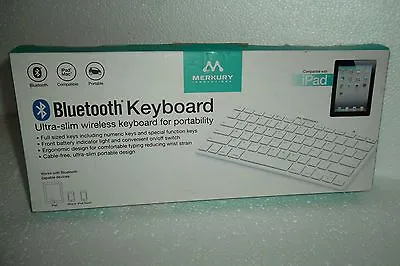 MerKury Bluetooth Ultra-Slim Keyboard For IPads Galaxy Tablets IOS M-BTWK PC/Mac • $39.75